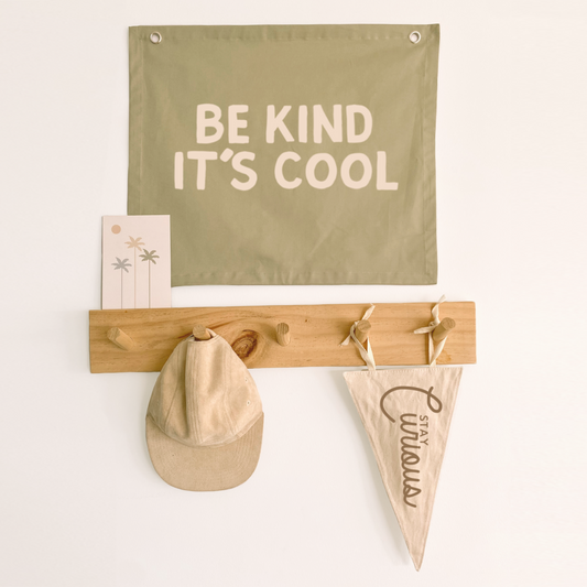 Be kind it’s cool kids wall banner / wall hanging ~ Fern