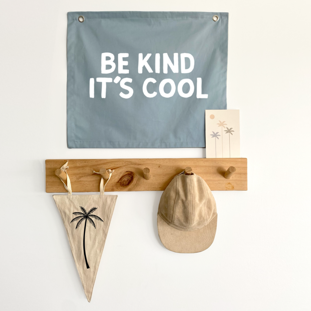 Be kind it’s cool kids wall banner / wall hanging ~ Sky