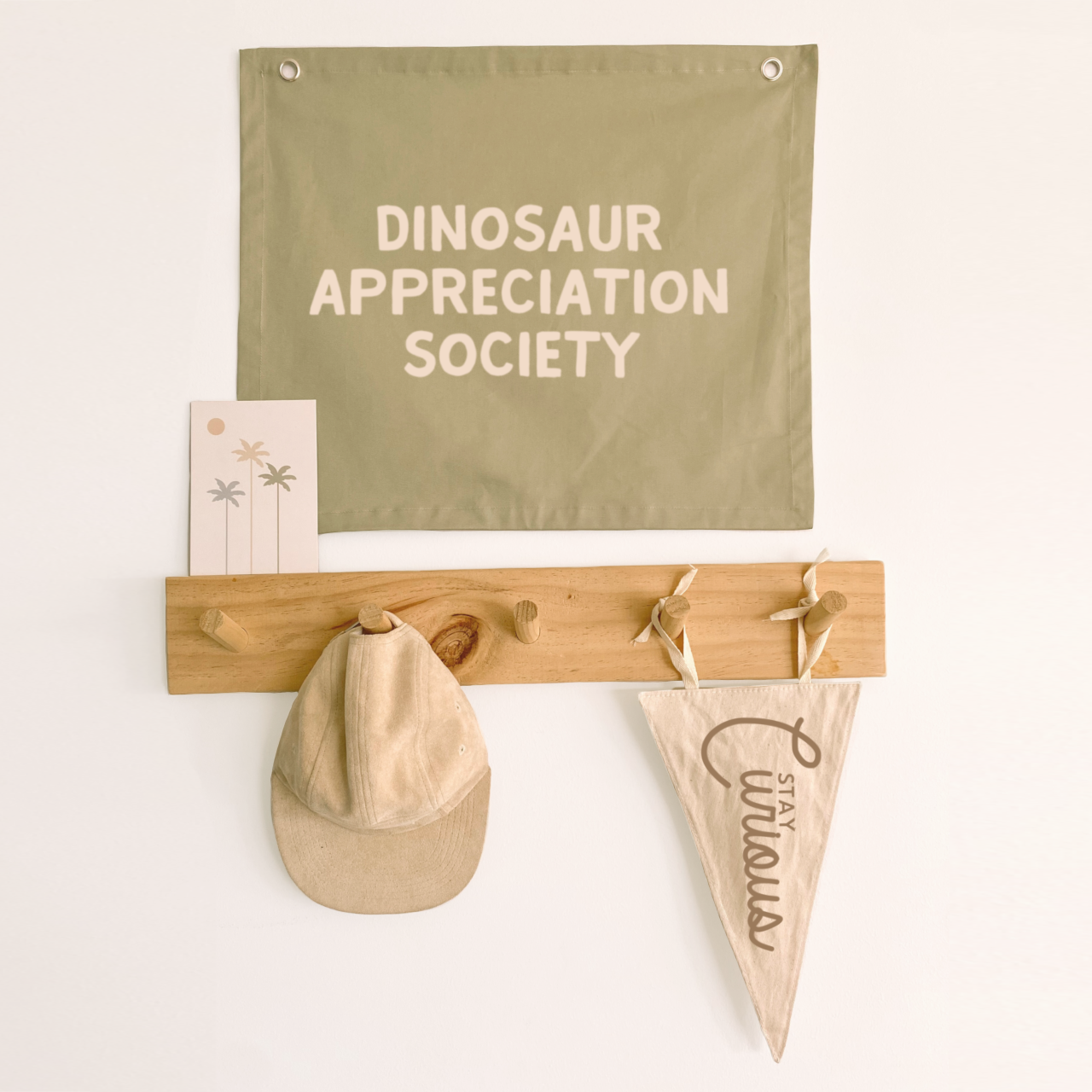 Dinosaur appreciation society wall banner ~ Fern