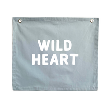 Wild heart kids wall banner / wall hanging ~ Sky blue