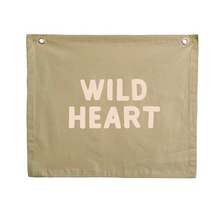 Wild heart kids wall banner / wall hanging ~ Fern green