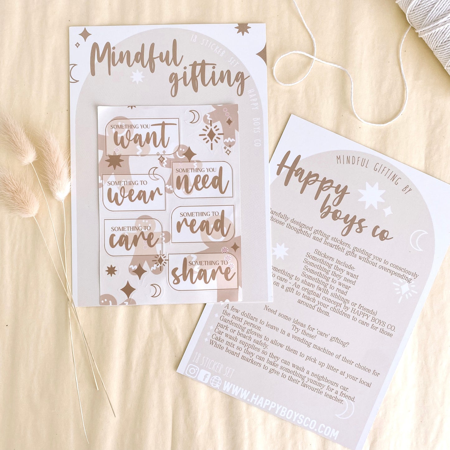 Mindful gifting sticker set ~ Sale