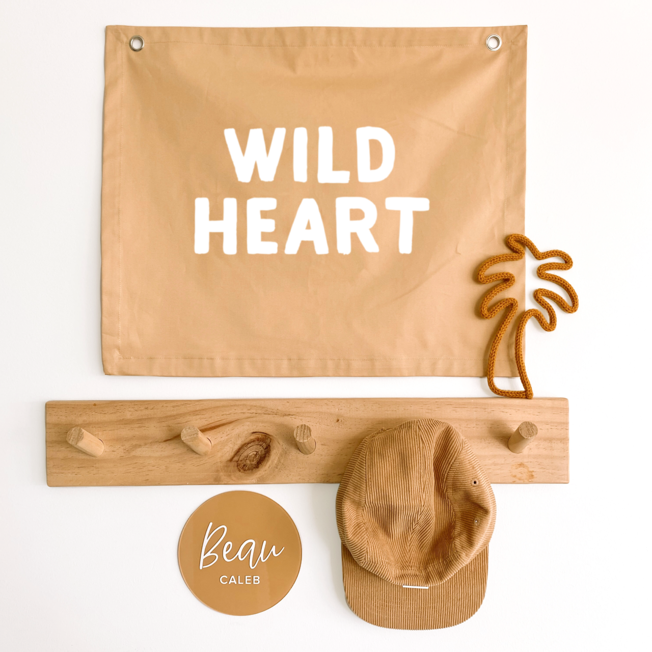 Wild heart kids wall banner / wall hanging ~ Honey