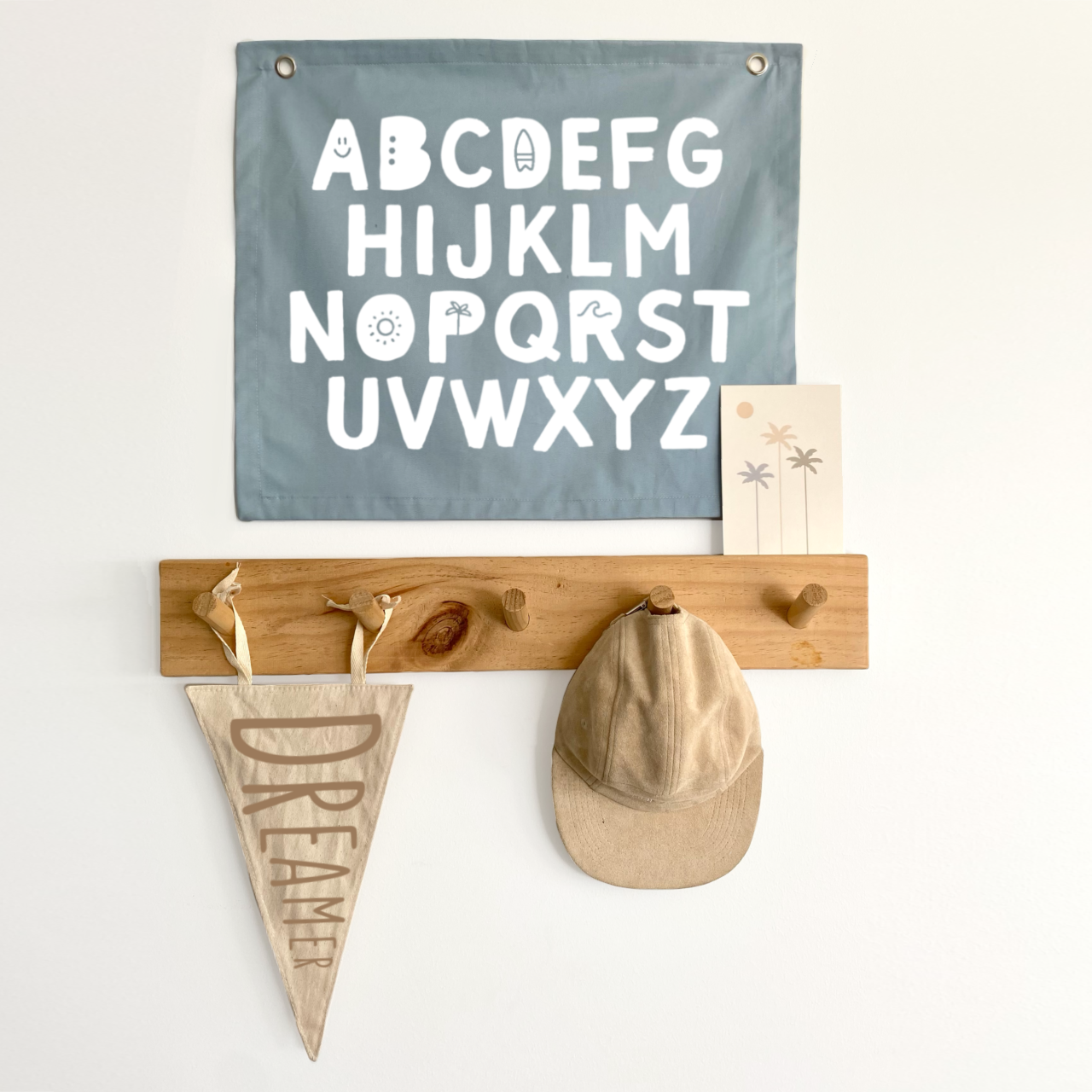 Alphabet kids wall banner / wall hanging ~ Sky