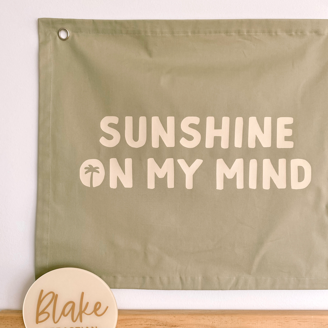 Sunshine on my mind kids wall banner / wall hanging ~ Fern