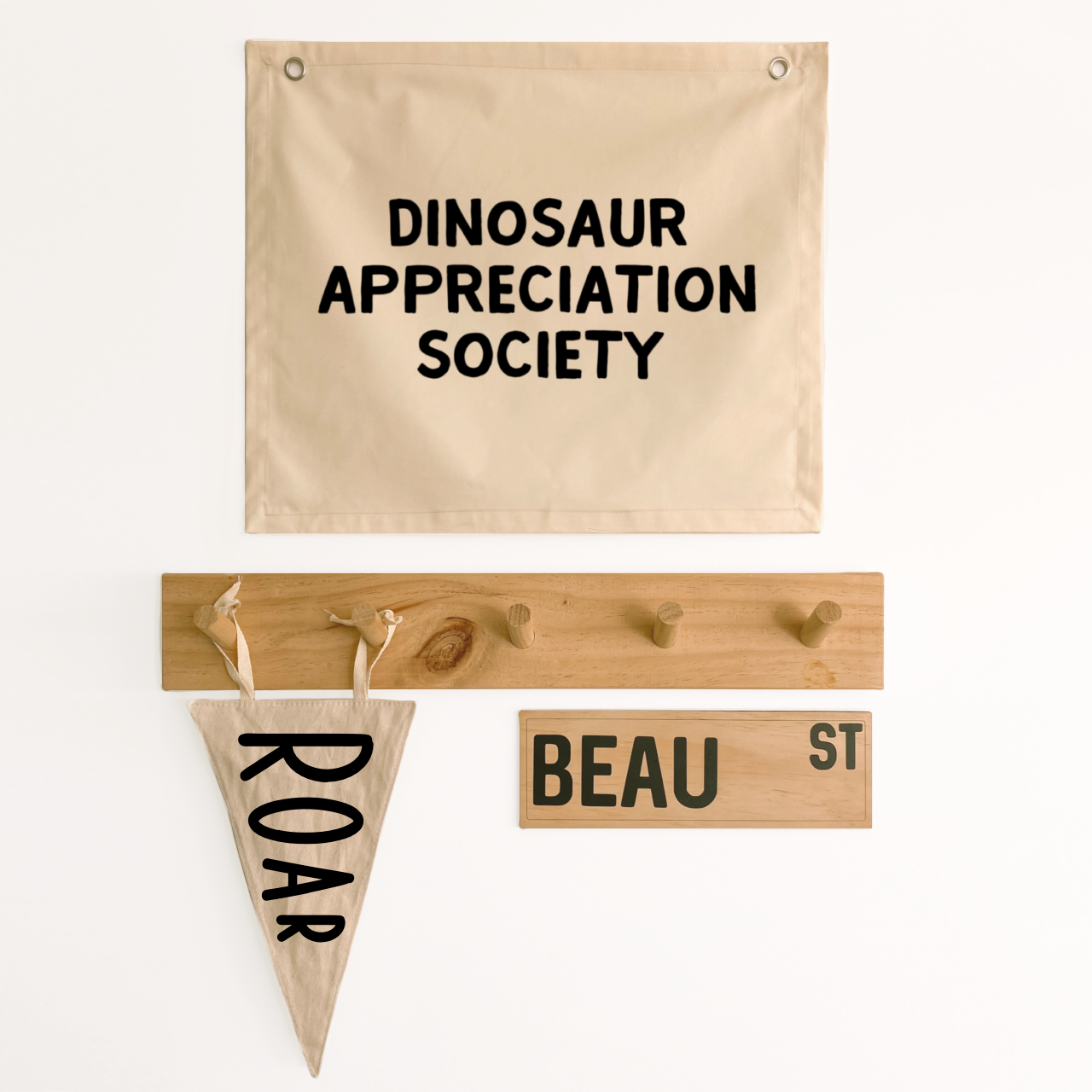 Dinosaur appreciation society wall banner ~ Shell