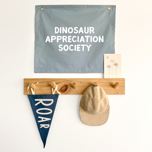 Dinosaur appreciation society wall banner ~ Sky