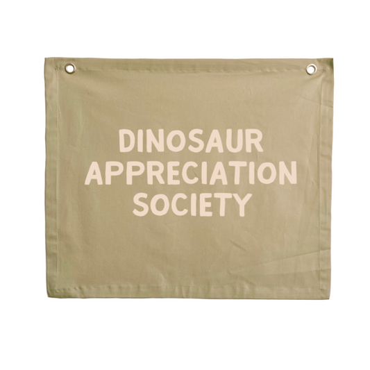 Dinosaur appreciation society wall banner ~ Fern