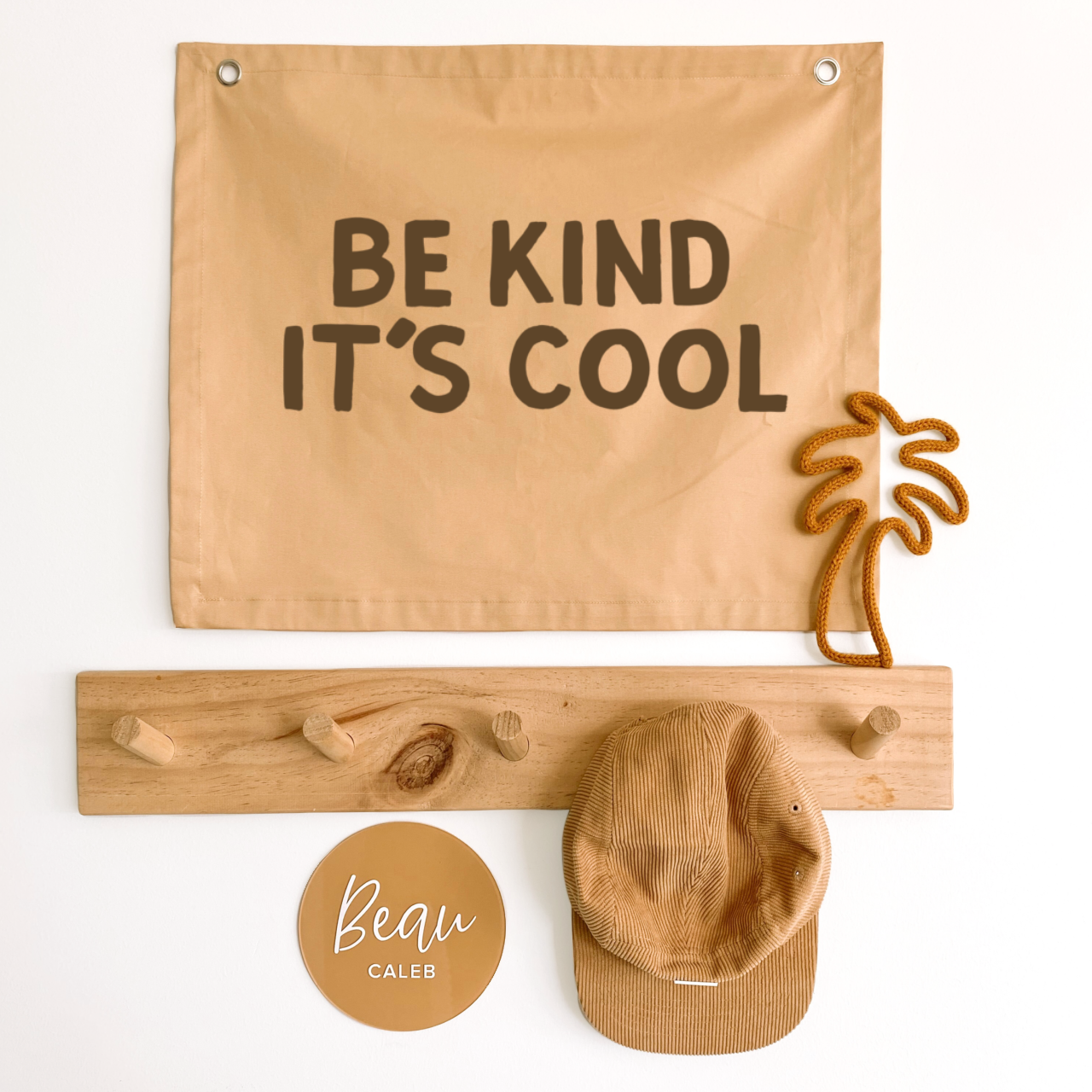 Be kind it’s cool kids wall banner / wall hanging ~ Honey