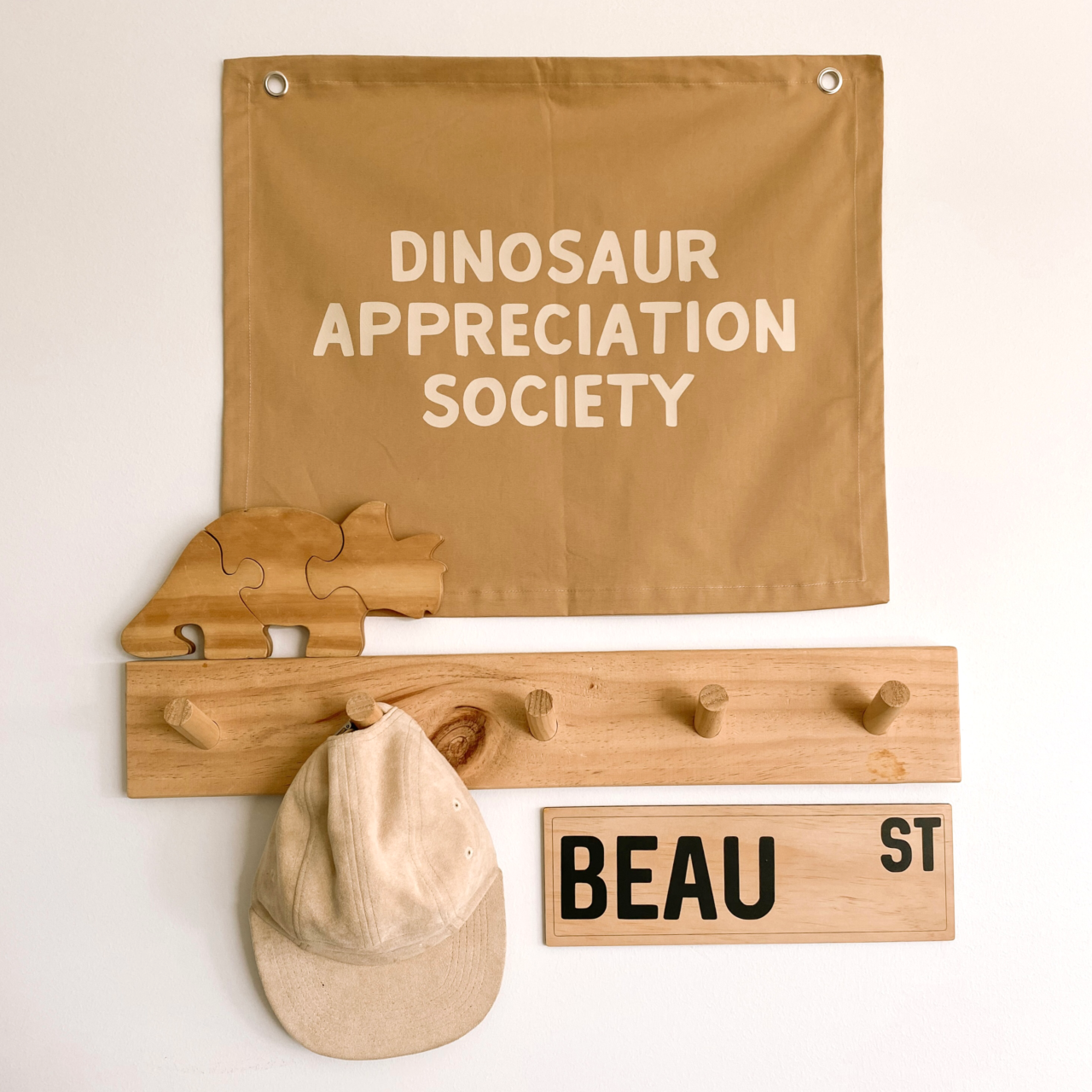 Dinosaur appreciation society wall banner ~ Camel